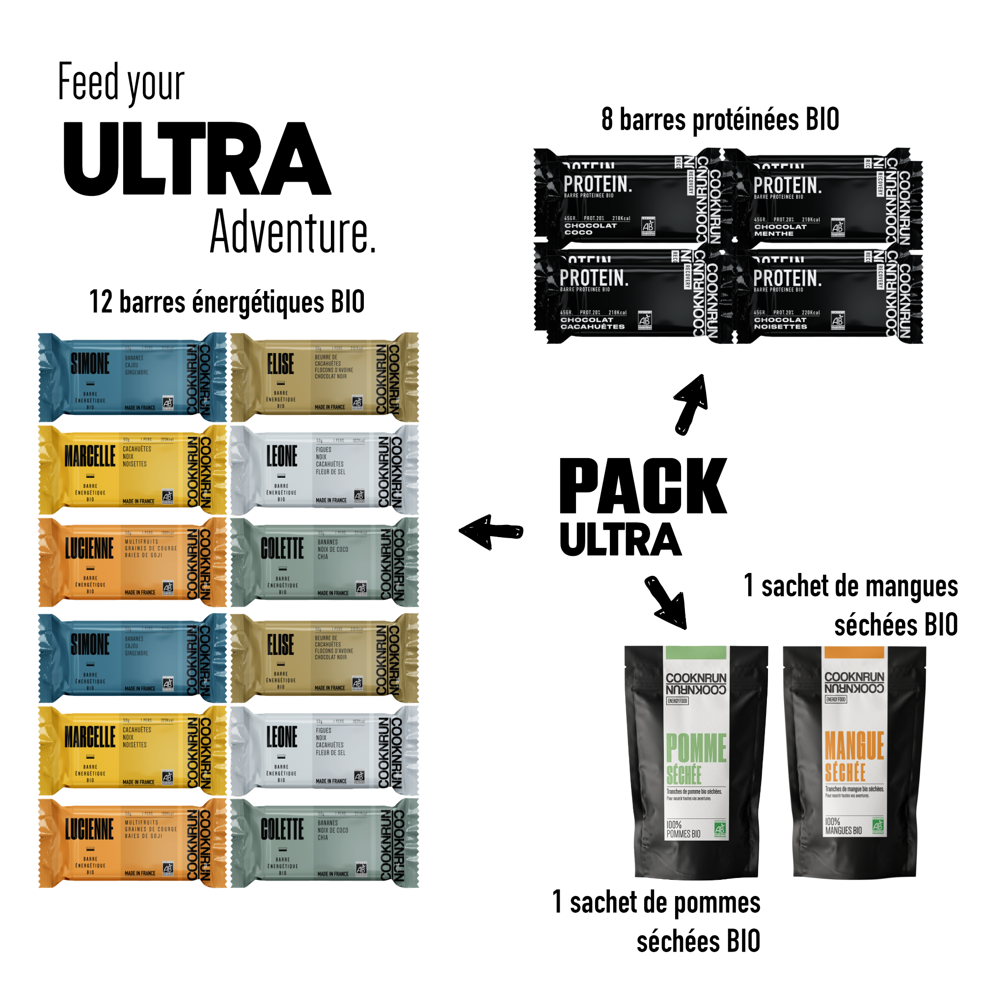 Abenteuerpaket: 24x Bio-Energieriegel