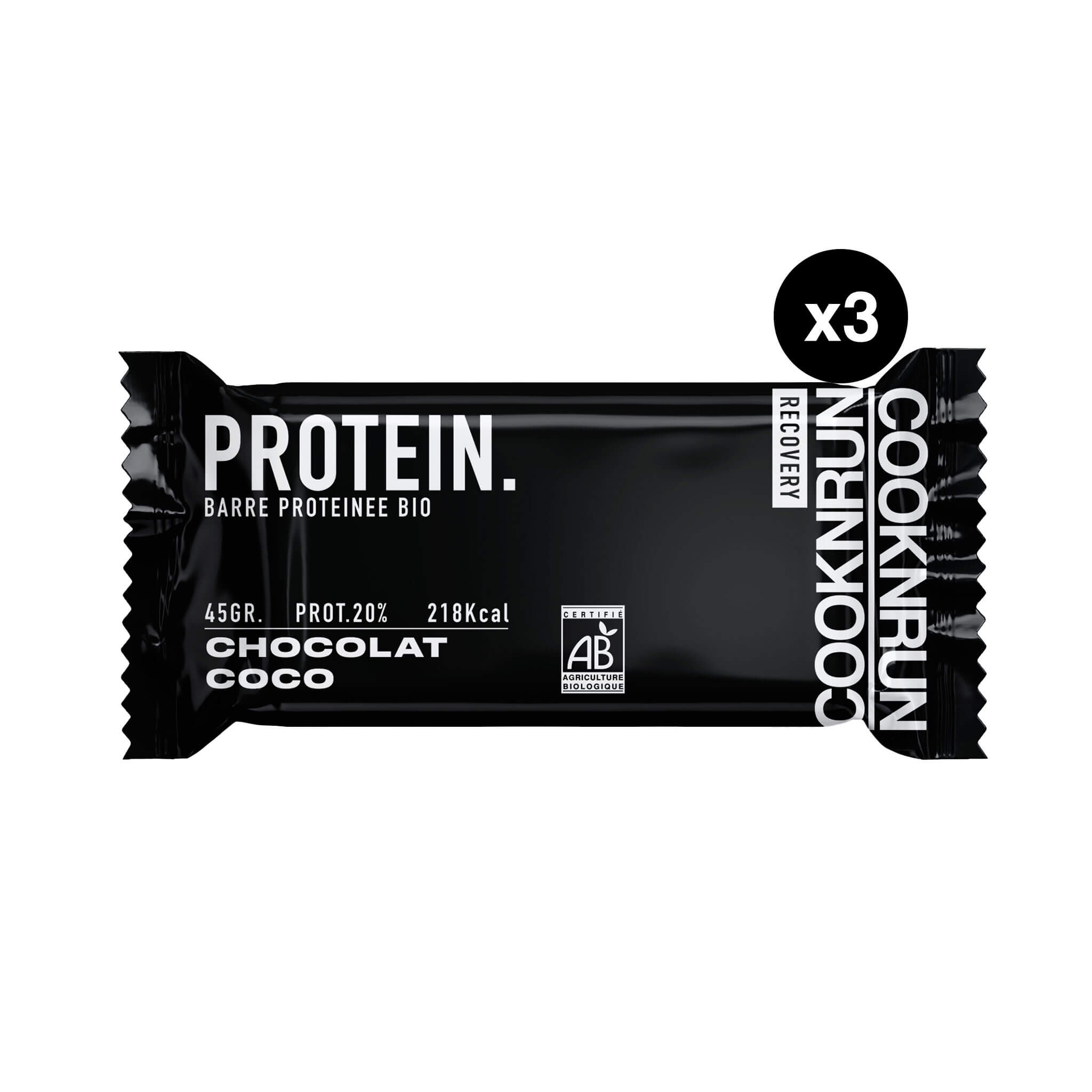 Barre Protéinée Bio Chocolat & Noix de Coco – Saveur tropicale pour sportifs | COOKNRUN