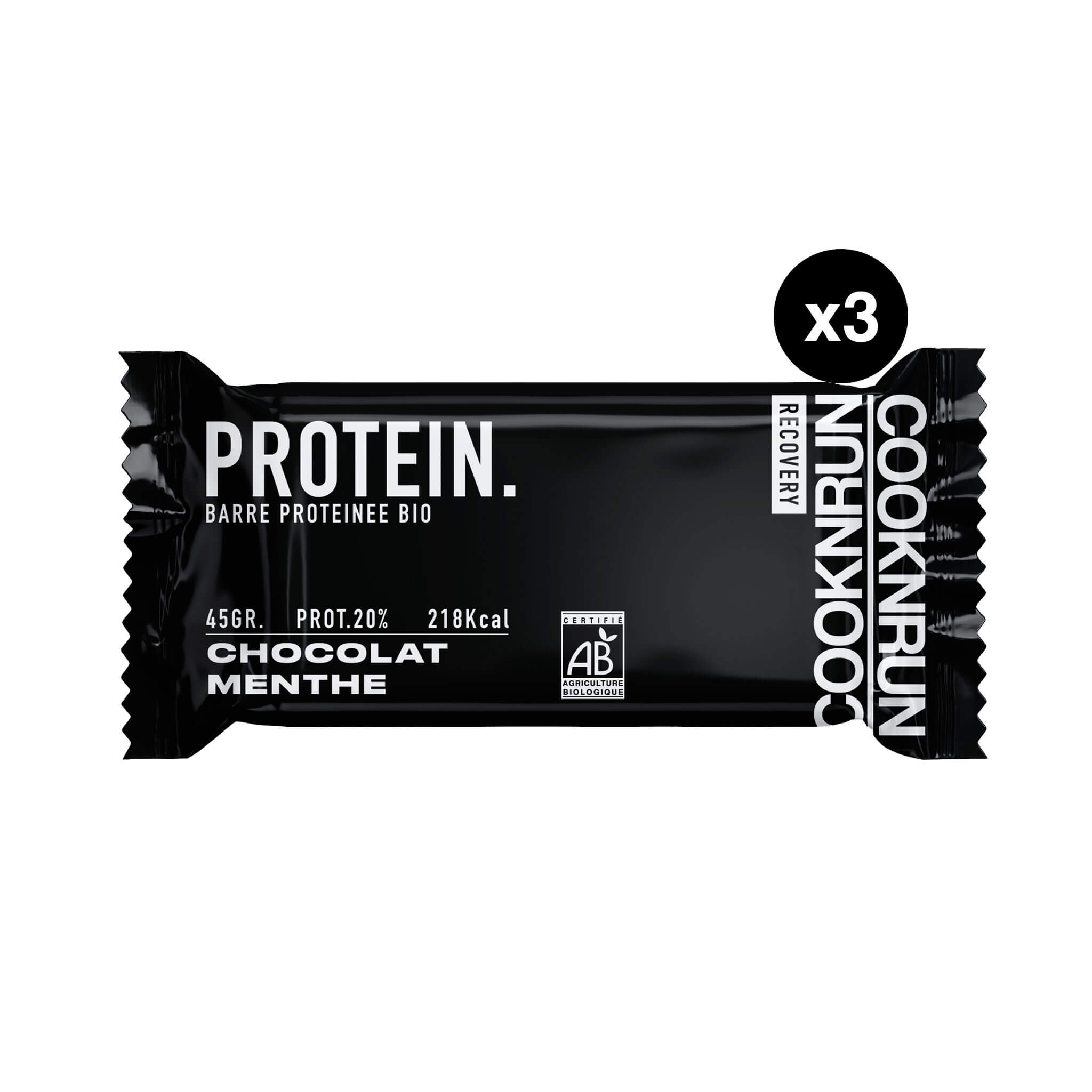 Barre Protéinée Bio Chocolat & Menthe – Fraîcheur et protéines pour athlètes | COOKNRUN